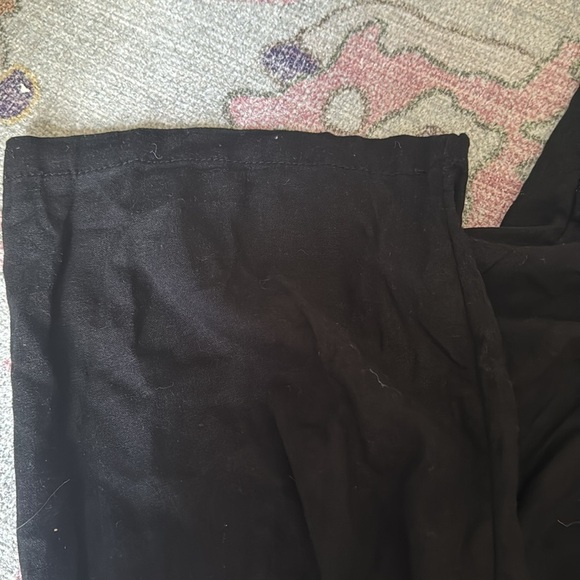 Black linen wide leg jumpsuit - Picture 3 of 6
